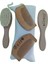 2'li Set Isme Özel %100 Keçi Kılı Bebek Saç Fırçası & Mini Oval Tarak Isme Özel Bebek Fırçası 6