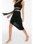 Kadın Moda Şık Dar Paça Regular Boy Vücuda Oturan Örme Cut Out Pencere Tek Omuz Bluz Etek Takım 1