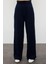 Kadın Moda Şık Boru Paça Crop Boy Uzun Kollu Crop Kruvaze Bağlama Detaylı Triko Alt-Üst Takım 5