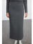 Kadın Moda Şık Regular Uzun Boy Uzun Kollu Premium Kalite Etek Ucu Volanlı Triko Alt-Üst Takım 4