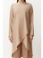 Kadın Moda Şık Boru Paça Uzun Boy Uzun Kollu Asimetrik Dokuma Tunik Pantolon Alt-Üst Takım 4