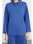 Kadın Moda Şık Regular Boy Oversize Geniş Kalıp Yumuşak Kumaşlı Polo Yaka Örme Alt-Üst Takım 3
