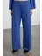 Kadın Moda Şık Regular Boy Oversize Geniş Kalıp Yumuşak Kumaşlı Polo Yaka Örme Alt-Üst Takım 4
