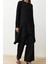Kadın Moda Şık Boru Paça Uzun Boy Uzun Kollu Asimetrik Dokuma Tunik Pantolon Alt-Üst Takım 5