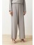 Kadın Moda Şık Boru Paça Uzun Boy Uzun Kollu Asimetrik Dokuma Tunik Pantolon Alt-Üst Takım 4