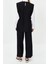 Kadın Moda Şık Geniş Paça Regular Boy Keten Görünümlü Yandan Bağlamalı Dokuma Alt Üst Takım 5