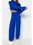 Kadın Moda Şık Regular Boy Uzun Kollu Süper Crop Jogger Pantolonlu Triko Alt-Üst Takım 4