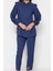 Kadın Moda Şık Lastikli Paça Regular Boy Uzun Kollu Denim Görünümlü Tunik-Pantolon Takım 5