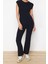 Kadın Moda Şık Regular Boy Uzun Kollu Pamuklu Ince Bluz Pantalon Triko Alt-Üst Takım 1