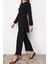 Tarz Kadın Modern Yüksek Bel Geniş Paça Kuşgözü Bağlama Detaylı Aerobin Tunik-Pantolon Takım 2