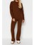 Tarz Kadın Modern Moda Normal Bel Boru Paça Bisiklet Yaka Yumuşak Dokulu Basic Triko Alt-Üst Takım 5