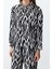Tarz Kadın Modern Moda Normal Bel Boru Paça Degaje Yaka Zebra Desenli Dokuma Gömlek-Pantolon Takım 4