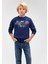 M6S10082-70491 Erkek Çocuk Metal Force Baskılı Sweatshirt 1