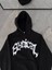 Kışlık Kapşonlu Baskılı Oversize Sweatshirt- Siyah 2