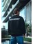 Kışlık Bisiklet Yaka Oversize Baskılı Sweatshirt - Siyah 2