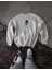 Unisex Bisiklet Yaka Ön ve Arka Baskılı Sweatshirt - Beyaz 1