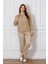 Battal Büyük Beden Uzun Kol Kışlık Pijama Takımı Dowry B09-125 1