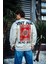 Oversize Bisiklet Yaka Üç Iplik Baskılı Sweatshirt - Beyaz 2