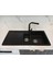 - Granit Eviye - Siyah Renk - 100X50 cm - 1.5 Gözlü Damlalıklı Mutfak Eviyesi 6