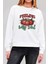 Çilek Baskılı Beyaz Unisex Kadın Erkek Pamuklu Sweatshirt CU371 2