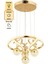 Octavia Kumandalı 3 Renk Işık Özellikli Modern Gold Kaplama Sarkıt LED Avize Salon Avize 5