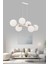 Cross 6'lı Beyaz Glob Camlı Modern Sarkıt Avize Oturma Odası Salon 1