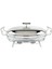 Perle Çelik Kapaklı Oval Isıtıcılı Servis 46X25X21CM 1