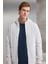 Core Erkek Fermuarlı Yüksek Yaka Kapüşonlu Kordonlu Içi Polarlı Açık Gri Sweatshirt 2