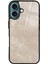 iPhone 16 Süt Kahvesi Mermer Tasarımlı Glossy Telefon Kılıfı 1