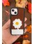 iPhone 13 Brown Flower Tasarımlı Punch Telefon Kılıfı 1