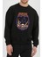 Dracoe Tasarım Baskılı Siyah Unisex Kadın Erkek Pamuklu Sweatshirt CU330 1