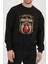 Rock N Roll Müzik Baskılı Siyah Unisex Kadın Erkek Pamuklu Sweatshirt CU398 1