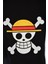 Basic Unisex Pamuklu Tişört Loose Fit Siyah Full Işlemeli Luffy Anime Nakış Baskılı Tişört 3