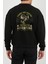 Kamp Balık Baskılı Siyah Unisex Kadın Erkek Pamuklu Sweatshirt CU234 1