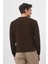 Erkek Kahve Trend Bisiklet Yaka Sweat-Shirt 5