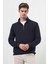 Erkek Lacivert Trend Dik Yaka Sweat-Shirt 3