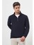 Erkek Lacivert Trend Dik Yaka Sweat-Shirt 4