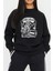 Sporcu Astronot Gym Baskılı Siyah Unisex Kadın Erkek Pamuklu Sweatshirt CU384 1