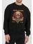 Attack On Titan Anime Baskılı Siyah Unisex Kadın Erkek Pamuklu Sweatshirt CU389 1