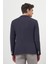 Erkek Lacivert Örme Slim Fit Torba Cep Mono Yaka Spor Ceket 5