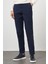 Erkek Lacivert Pamuk Yan Cep Slim Fit Chino Pantolon 3