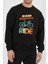 Bisiklet Baskılı Siyah Unisex Kadın Erkek Pamuklu Sweatshirt CU172 2