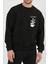 Rock N Roll Gitar Baskılı Siyah Unisex Kadın Erkek Pamuklu Sweatshirt CU399 2