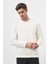Erkek Kremrengi Basic Dynamic Fit Bisiklet Yaka Sweet Shirt 4
