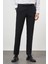 Erkek Siyah Poliviskon Basic Düz Desen Slim Fit Classic Pantolon 2
