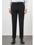 Erkek Siyah Poliviskon Basic Düz Desen Slim Fit Classic Pantolon 3