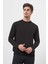 Erkek Siyah Basic Dynamic Fit Bisiklet Yaka Sweet Shirt 3