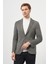Erkek Haki Örme Slim Fit Torba Cep Mono Yaka Spor Ceket 3