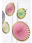 Makaron Renkler Gold Yaldızlı Yelpaze Süs Seti 6lı Gold Happy Birthday Bannerlı Paket 3