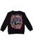 Çocuk Baskılı Sweatshirt - Siyah 2